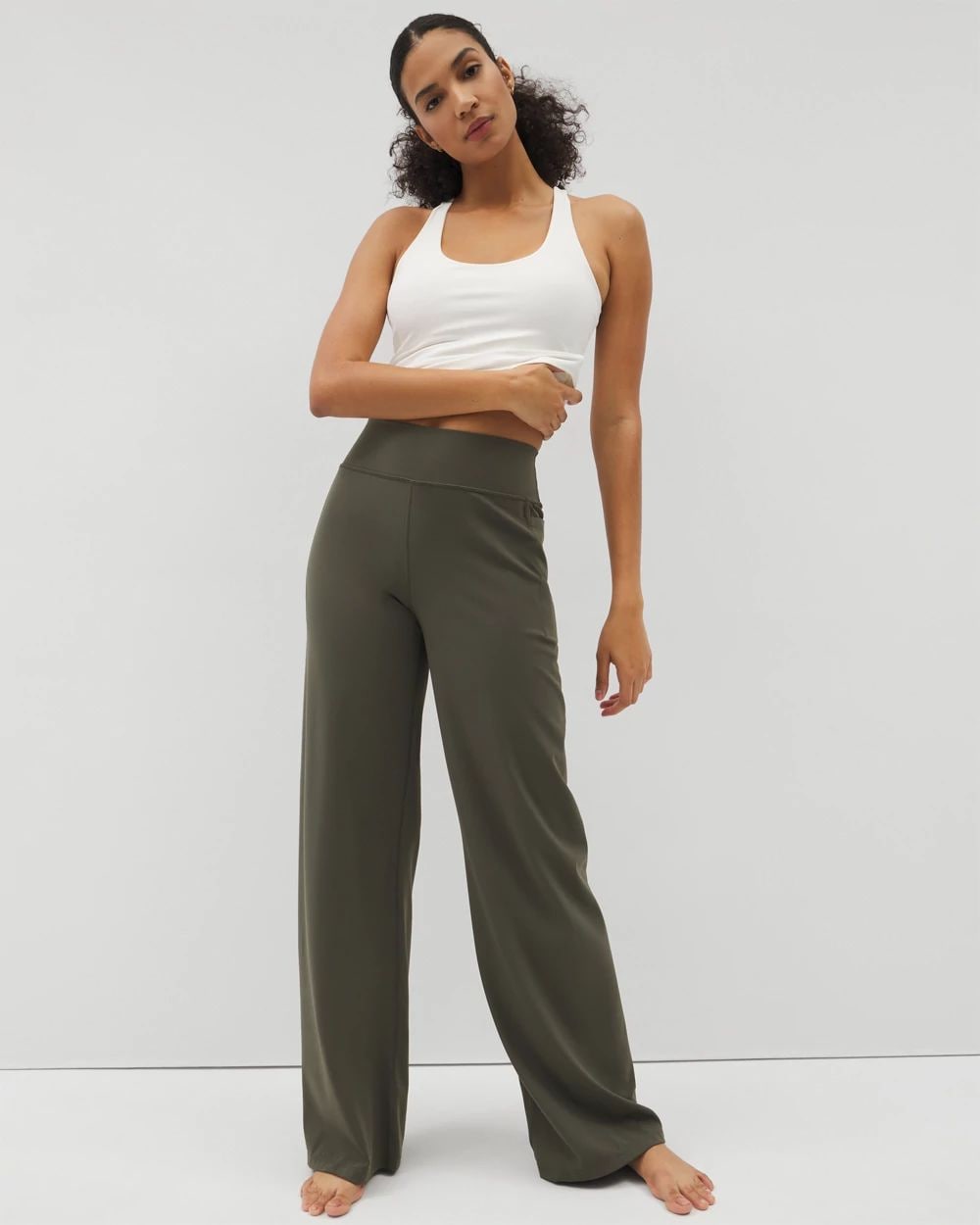 High-Waist Wide-Leg Pants click to view larger image.