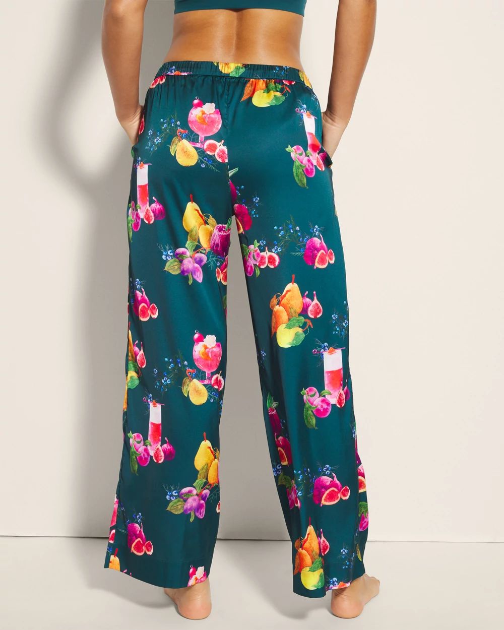 Satin Piped Pajama Pant