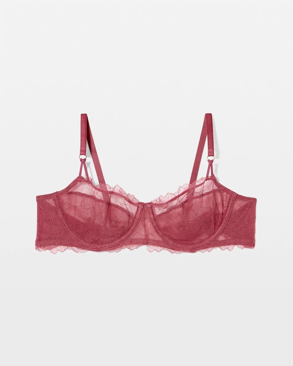 Fine Line Lace Unlined Balconette Bra click to view larger image.