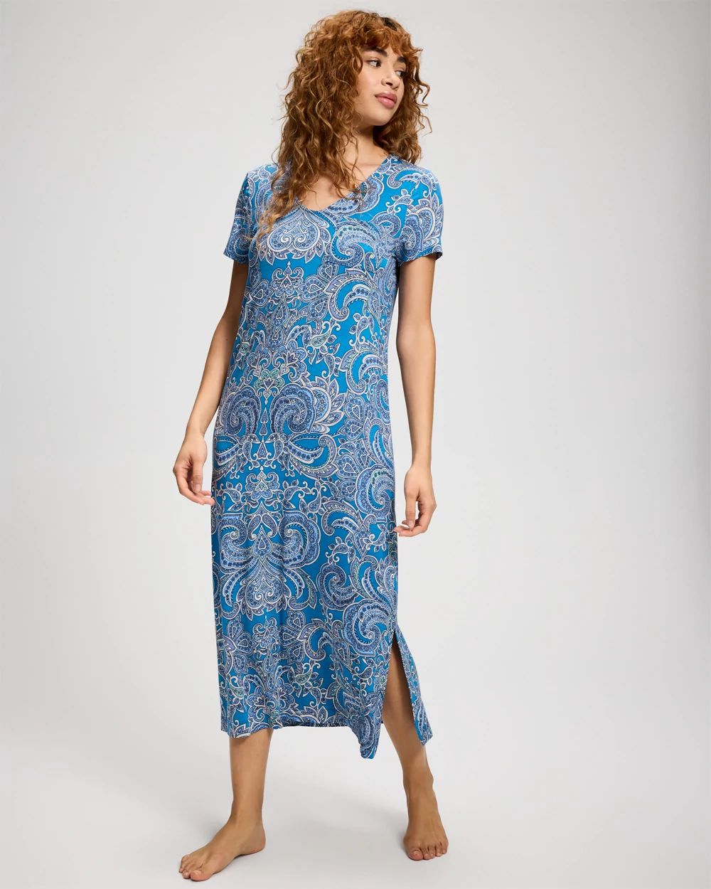 Cool Nights Short Sleeve Long Sleepshirt