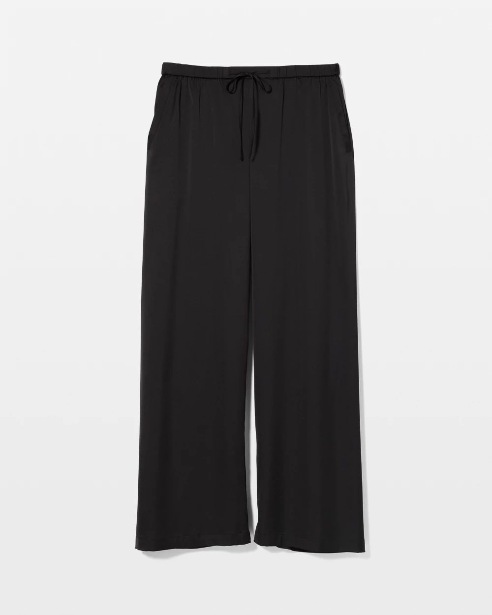 Satin Wide-Leg Pajama Pants