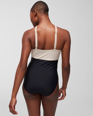 Keyhole High-Neck One-Piece