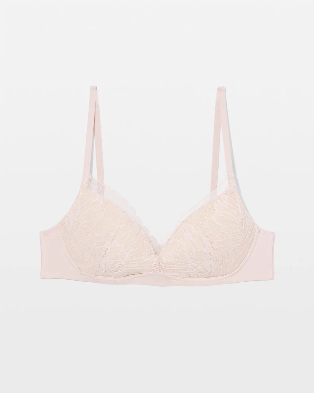 Lightly Lined Wireless Bra with Lace