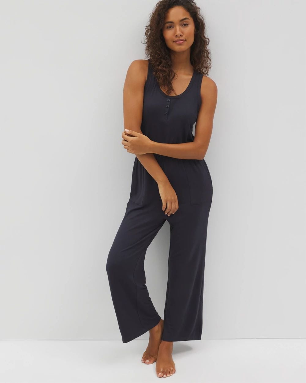 Lightweight Terry Crop Jumpsuit
