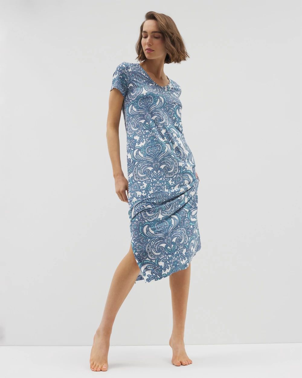 Cool Nights Short Sleeve Long Sleepshirt