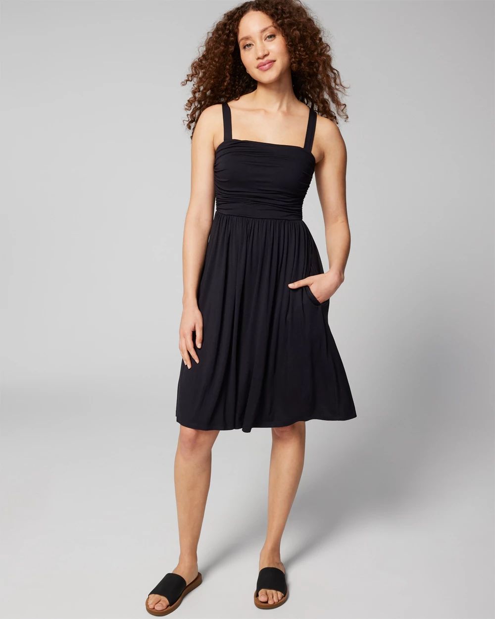 Soft Jersey Rouched Short Bra Dress