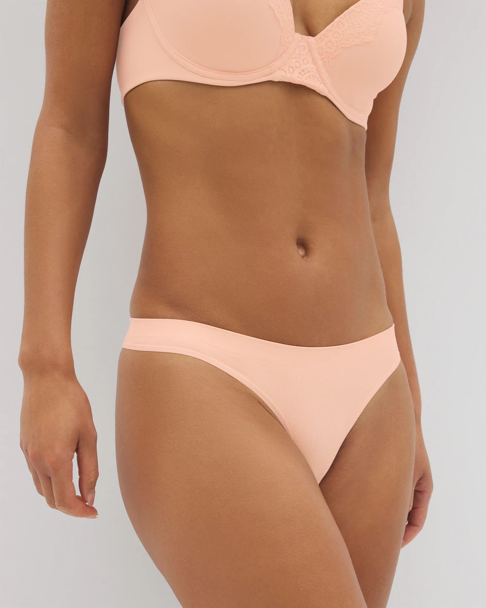 Seamless Rib Thong Panty