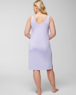 Lace-Trim Midi Chemise