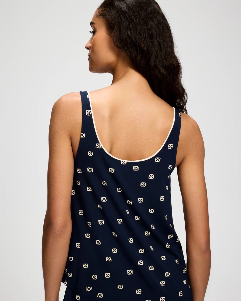 Pajama Tank With Piping click to view larger image.