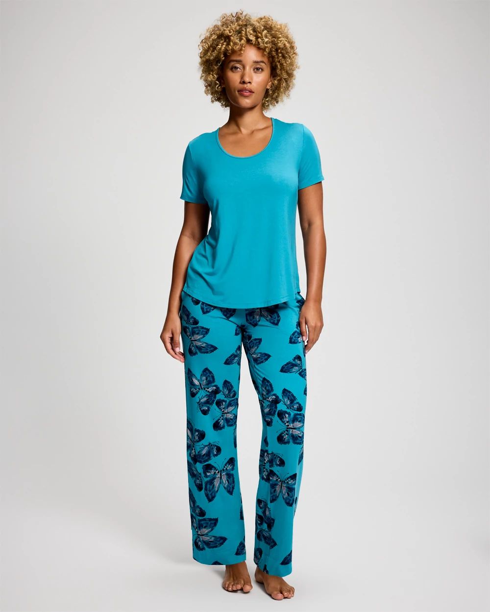 Cool Nights Short Sleeve + Pant Pajama Set