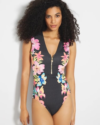 Sweet Escape Cap-Sleeve One-Piece click to view larger image.