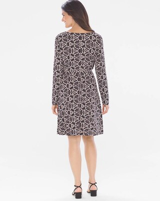 Lace Wrap Dress Black/Tan
