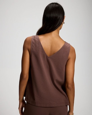 Textured Stripe Relaxed Tank click to view larger image.