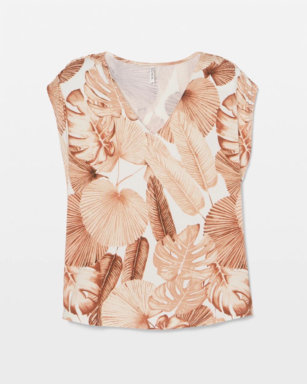 Rouched Short-Sleeve Pajama Tee click to view larger image.