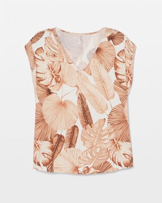 Rouched Short-Sleeve Pajama Tee click to view larger image.