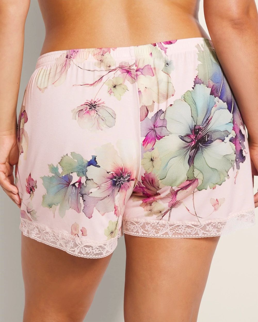 Cool Nights Lace-Trim Pajama Shorts