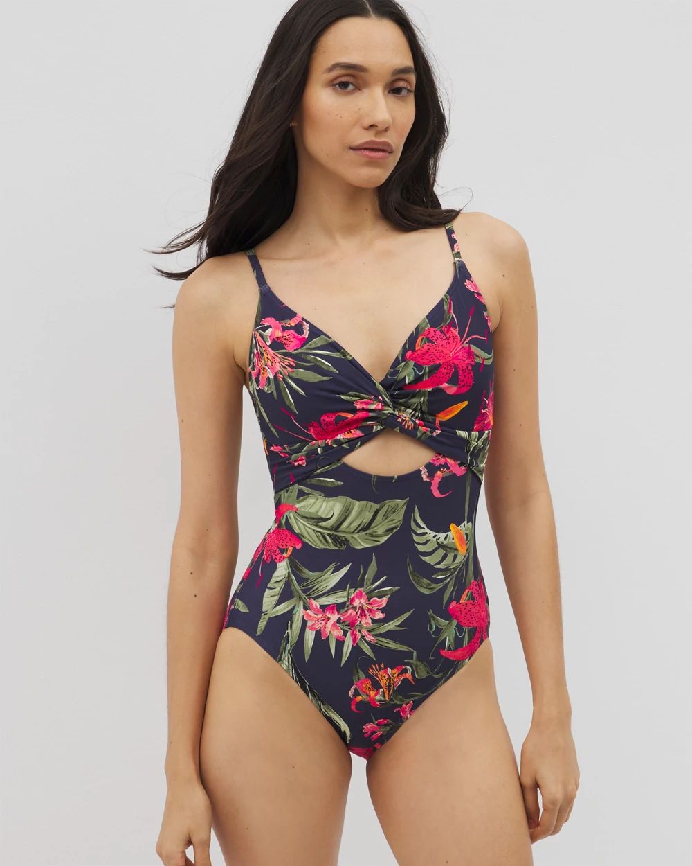 Soma Swim Twist-Front Keyhole One-Piece