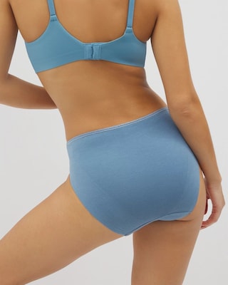 Cotton with Lace High-Leg Panty click to view larger image.