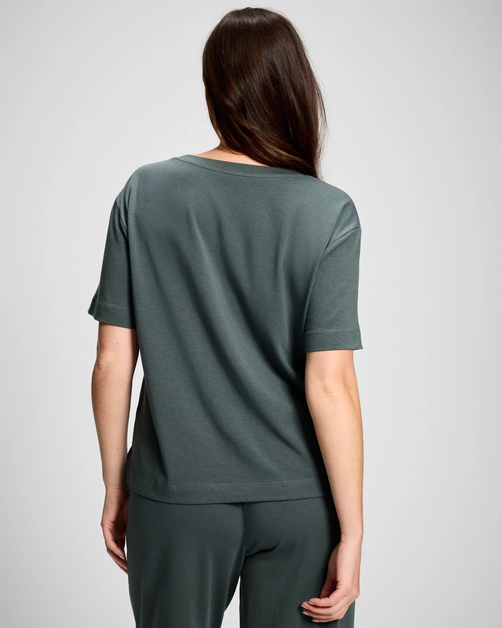 Short-Sleeve Pocket Pajama Tee click to view larger image.