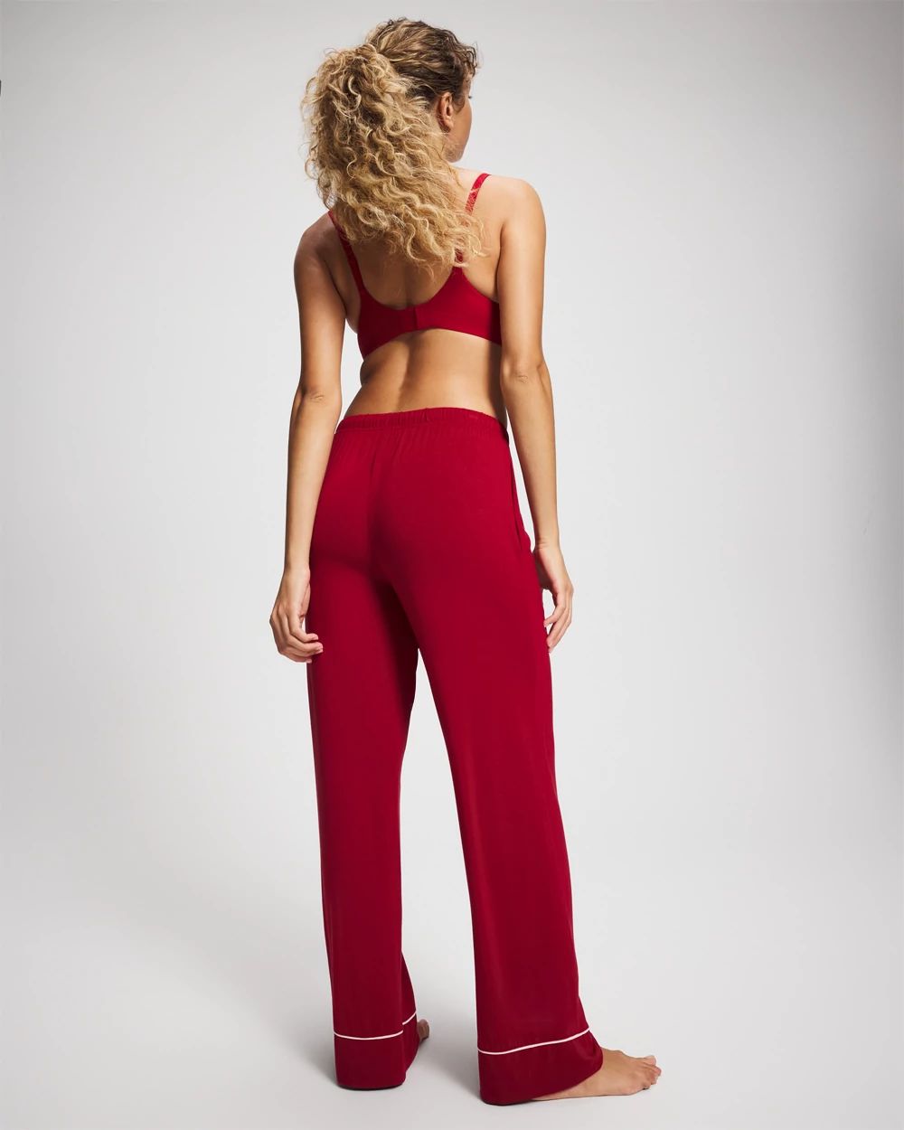 Pajama Pant w/ Cuff and Piping click to view larger image.