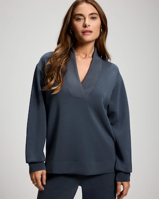 Modern Modal Relaxed V-Neck Top