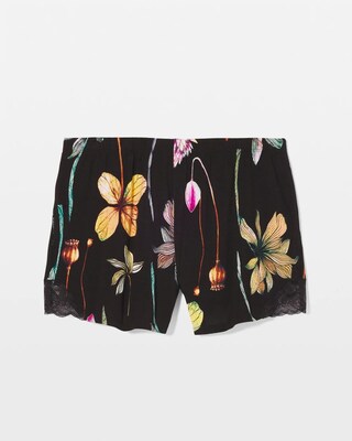 Lace-Trim Pajama Shorts click to view larger image.