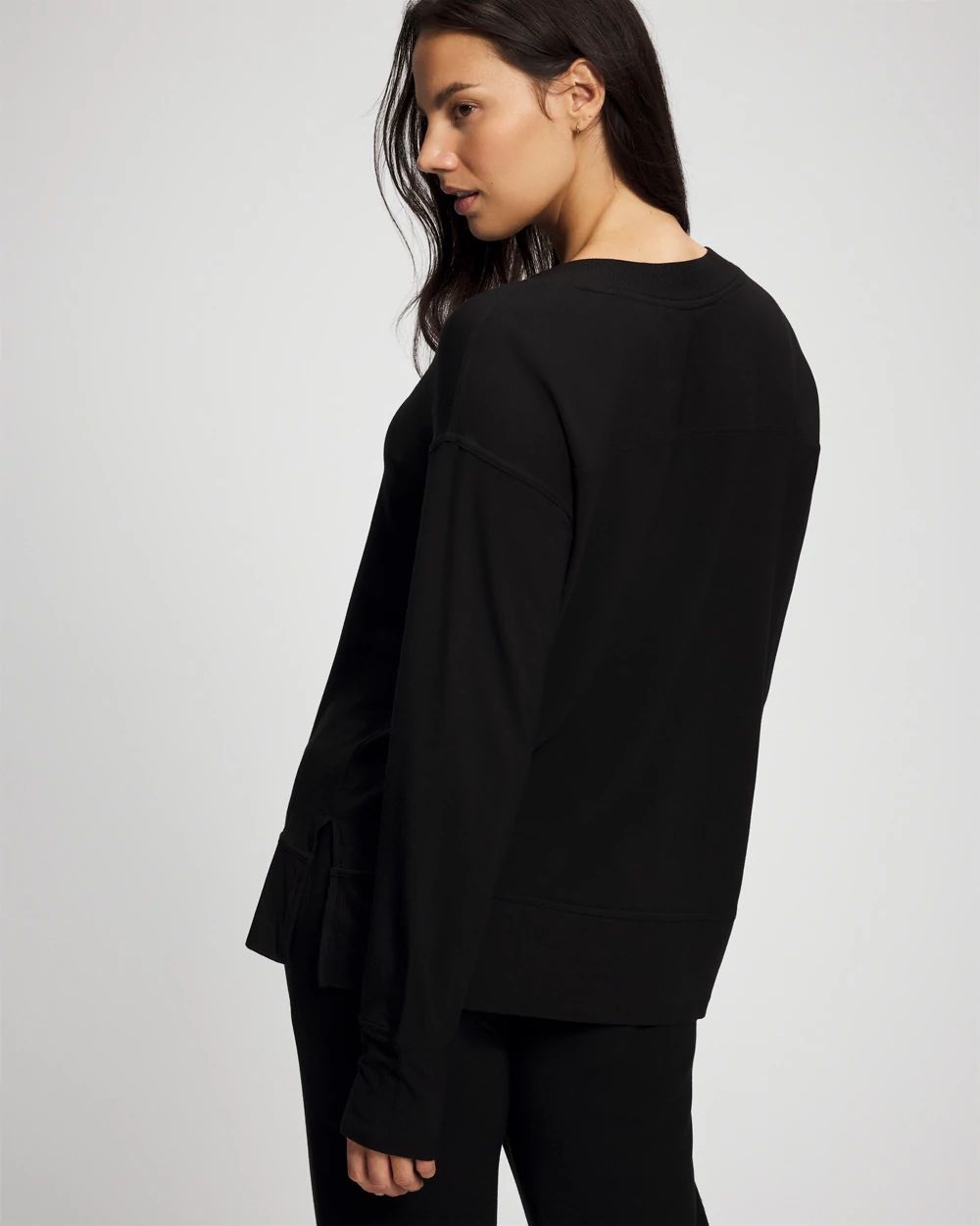 Ultrasoft Fleece V-Neck Sweatshirt click to view larger image.