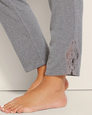 Rib Ankle Pajama Pants click to view larger image.