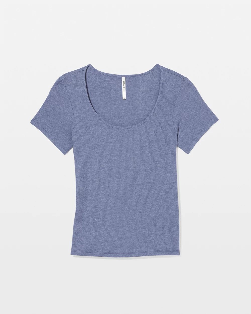 Lightweight Rib Knit Short Sleeve Pajama Tee