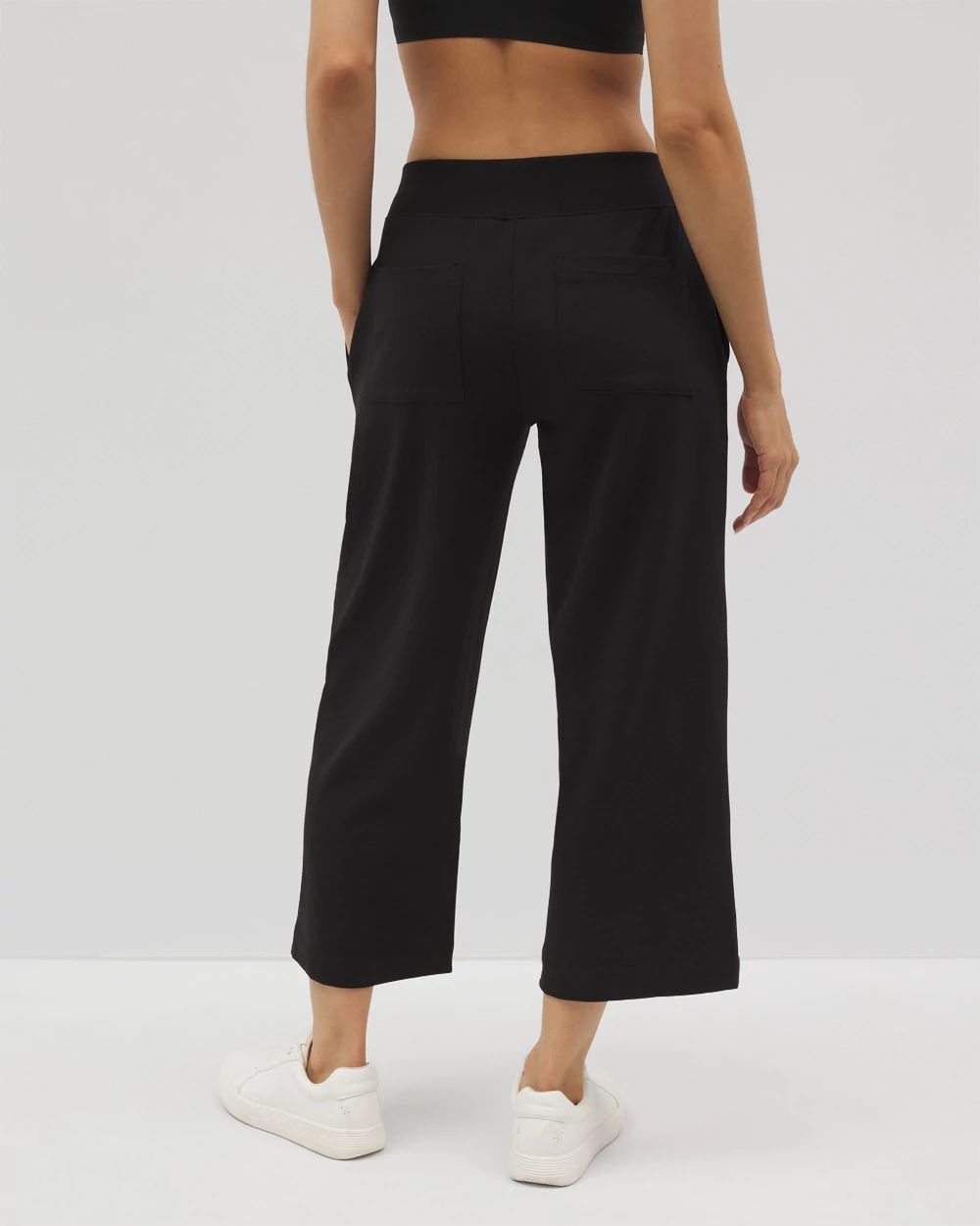Essential Terry Wide Leg Crop Pant