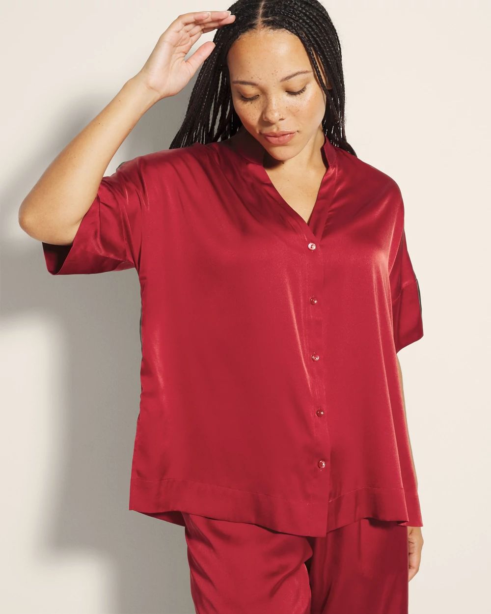 Button Front Pajama Top