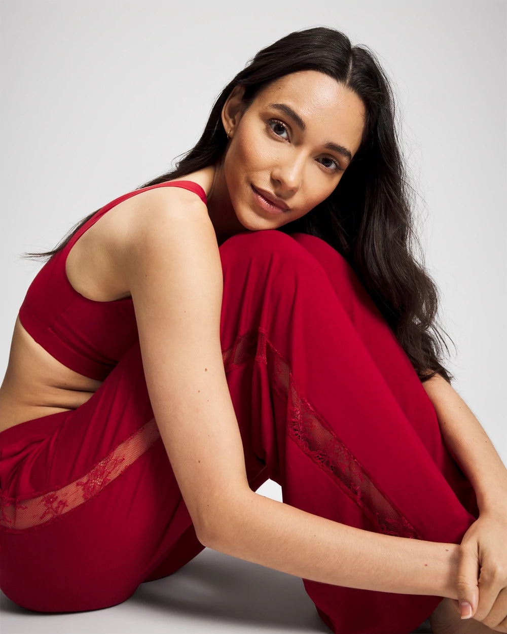 Lace Relaxed Wide Leg Pajama Pant