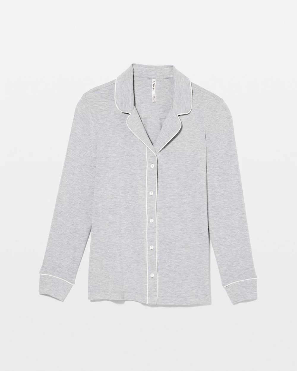 Cool Nights Long-Sleeve Notch Collar Pajama Top