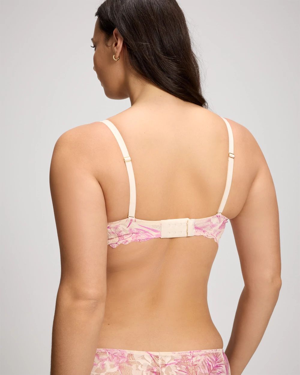 Bold Floral Lace Unlined Balconette Bra click to view larger image.