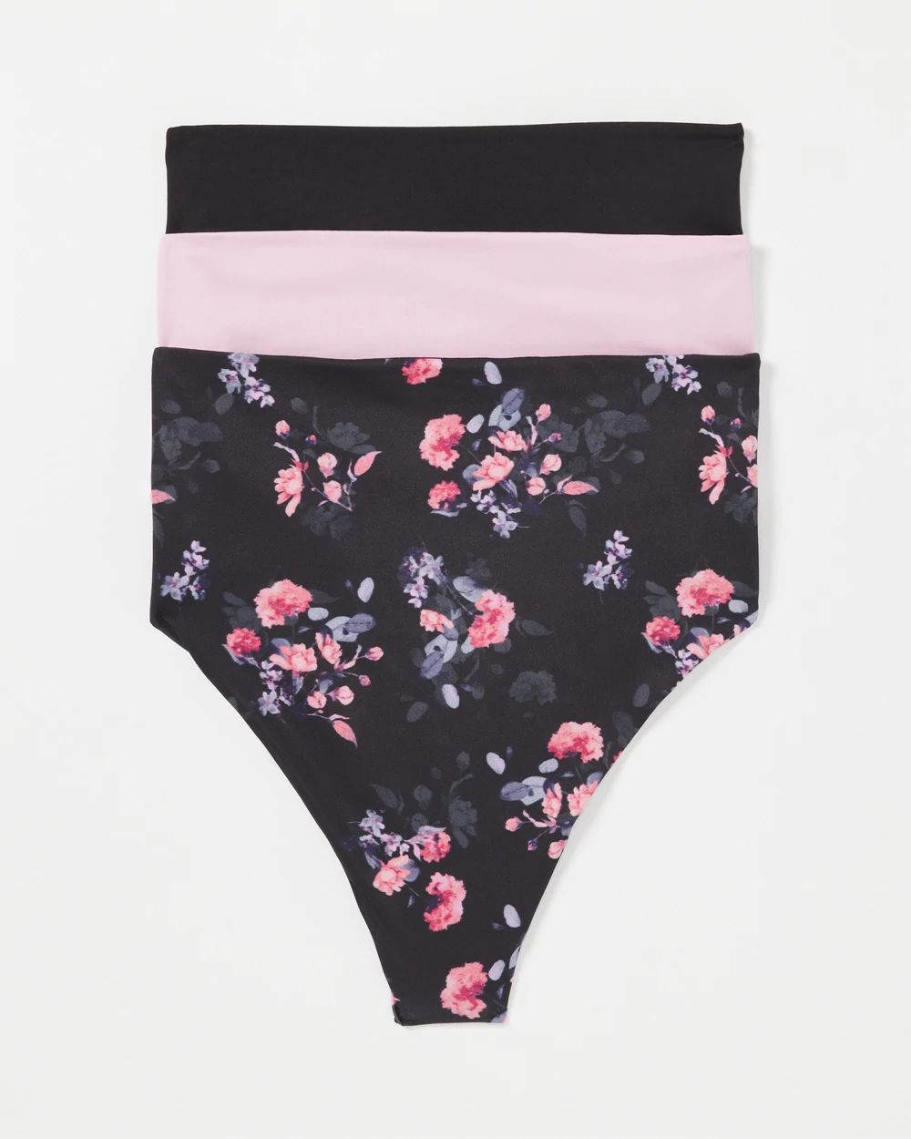 High-Waist Thong Panty 3 Pack