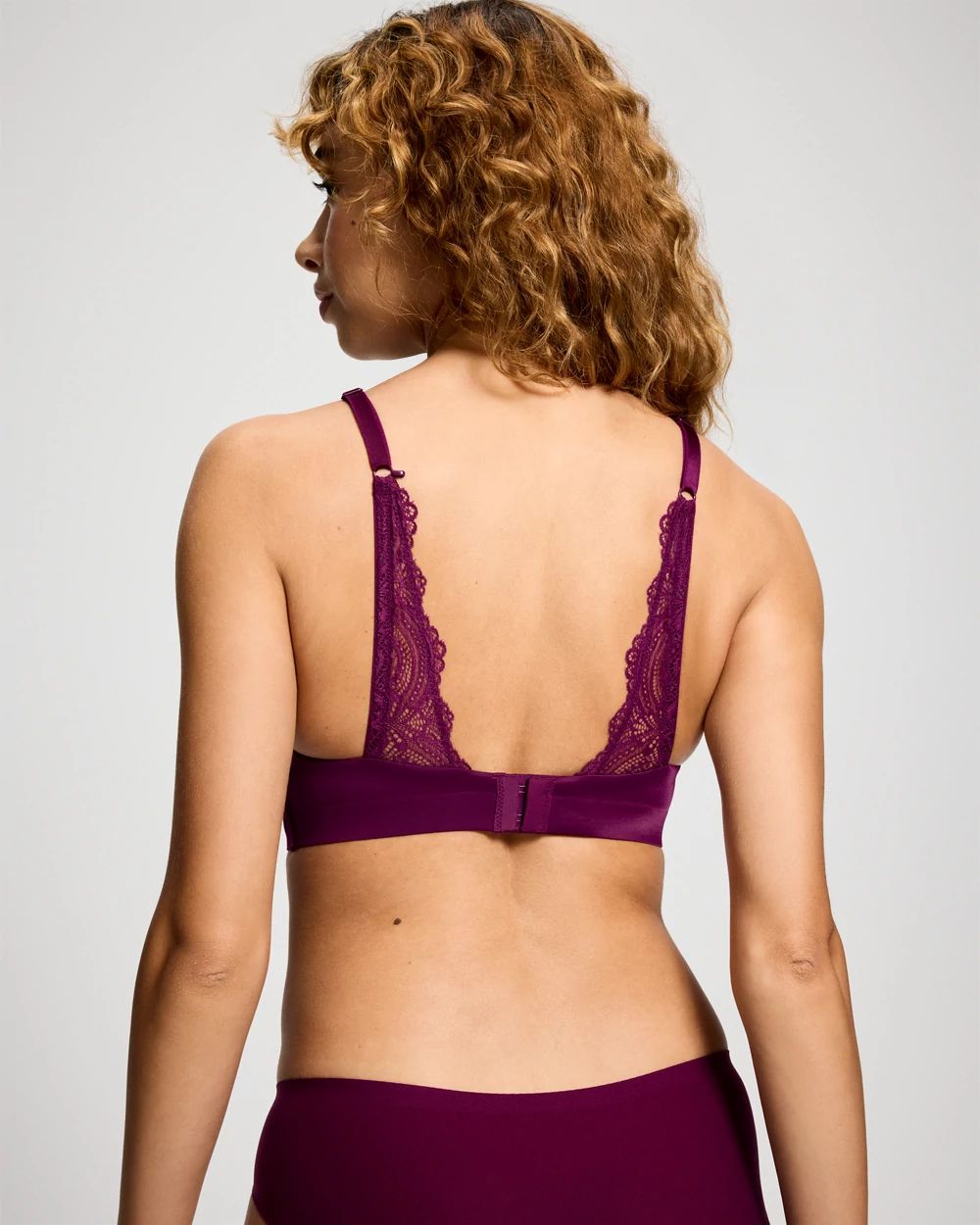 Luxe Wireless Bra with Lace Back click to view larger image.