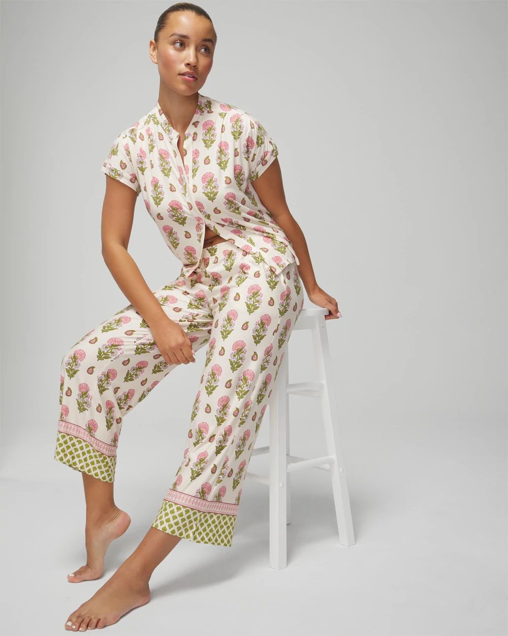 Cropped Pajama Pants