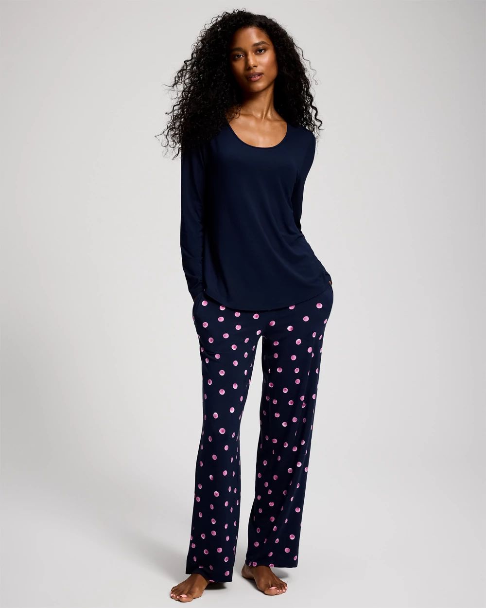 Cool Nights Packaged Long-Sleeve Pant Pajama Set