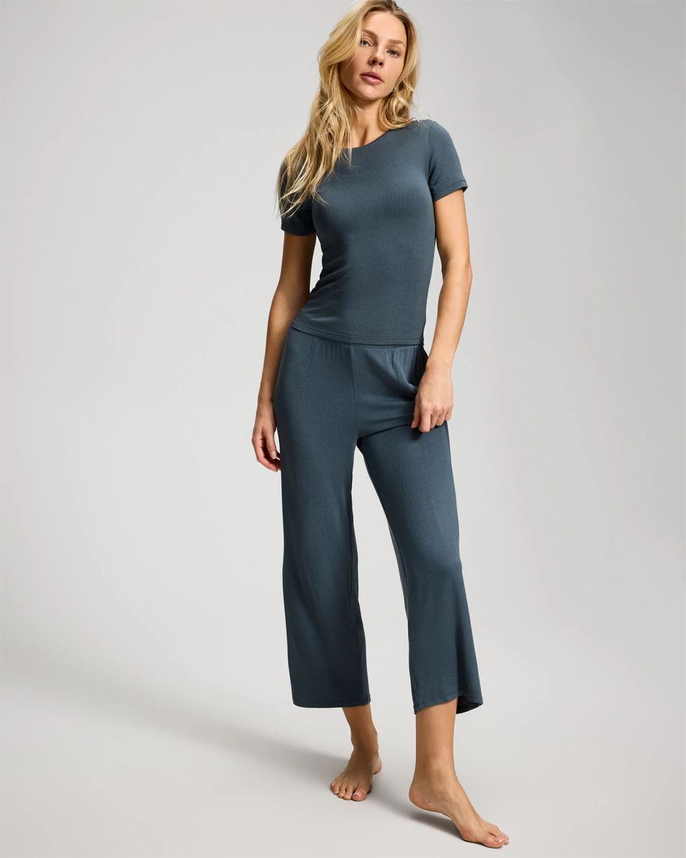 Lightweight Rib Knit Slim Fit Pajama Baby Tee