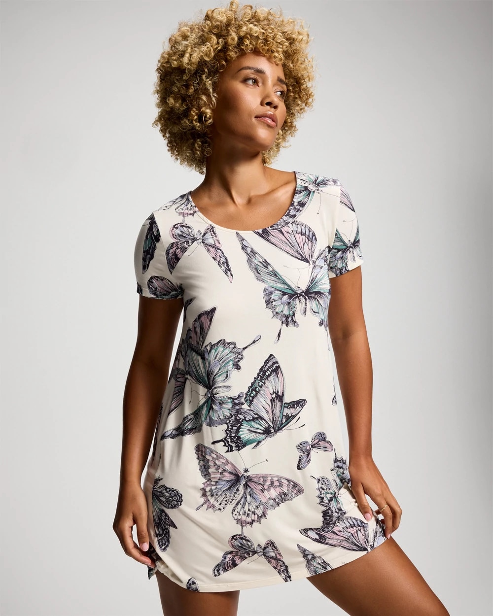 Short Sleeve Scoop Neck Sleepshirt