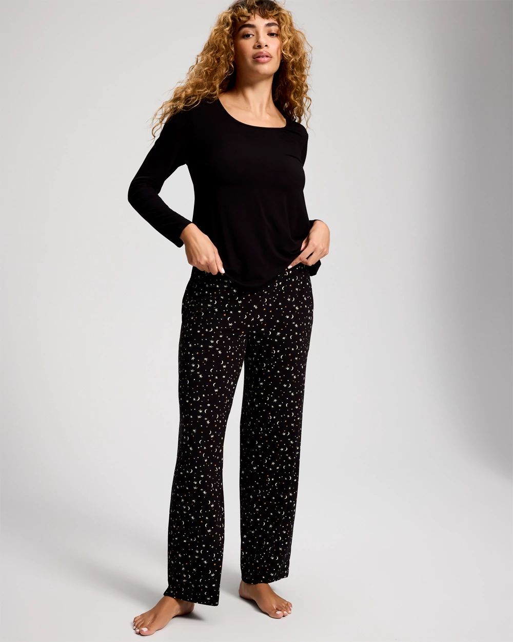 Cool Nights Packaged Long-Sleeve Pant Pajama Set