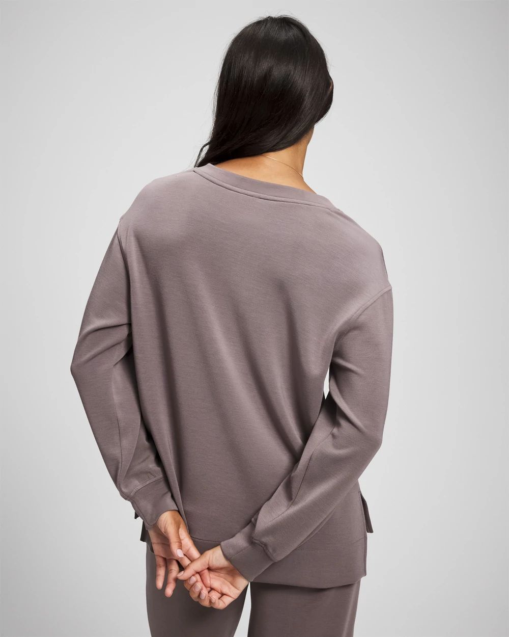 Modern Modal Crewneck Sweatshirt click to view larger image.