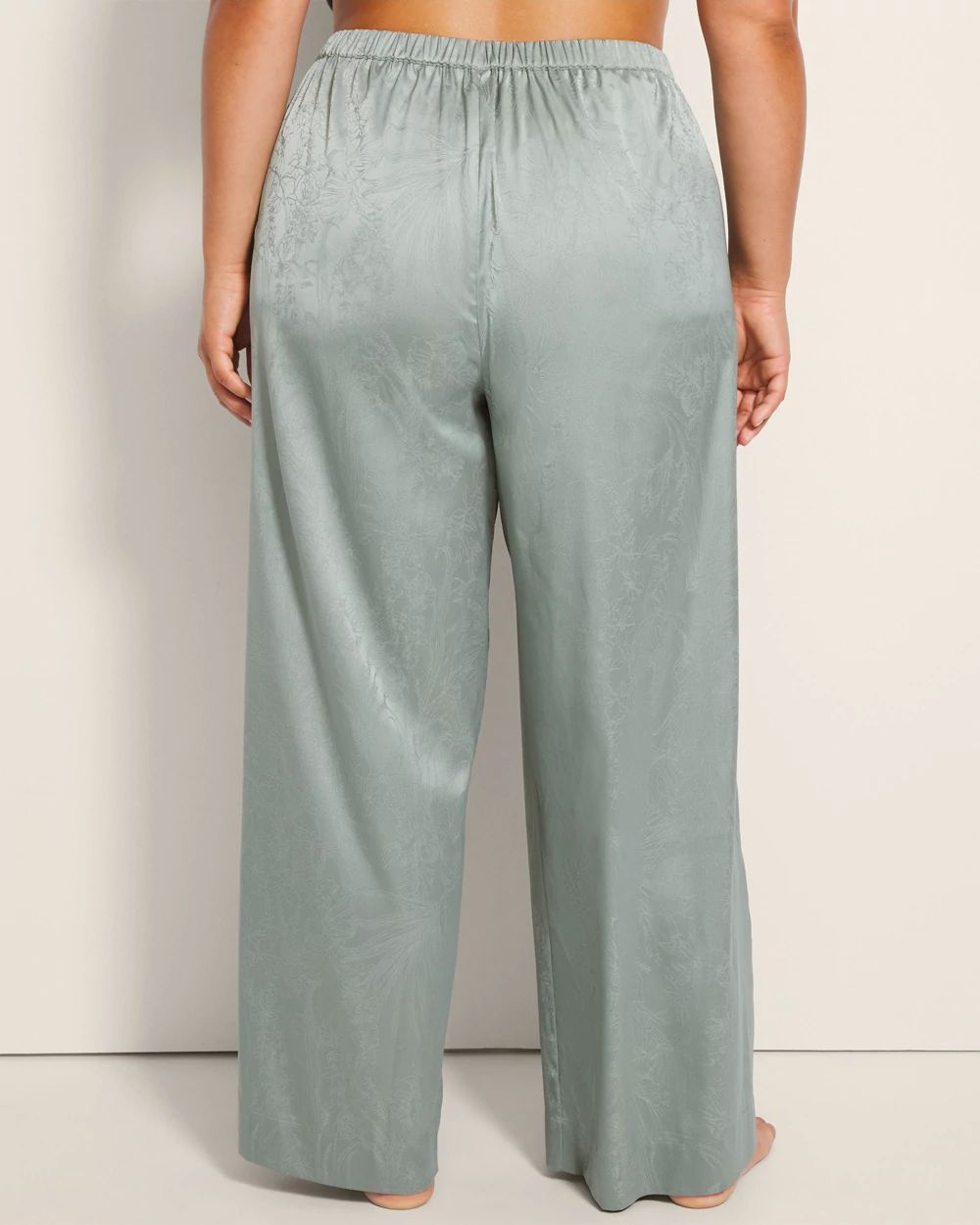 Jacquard Wide-Leg Pajama Pants