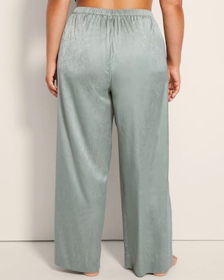 Jacquard Wide-Leg Pajama Pants