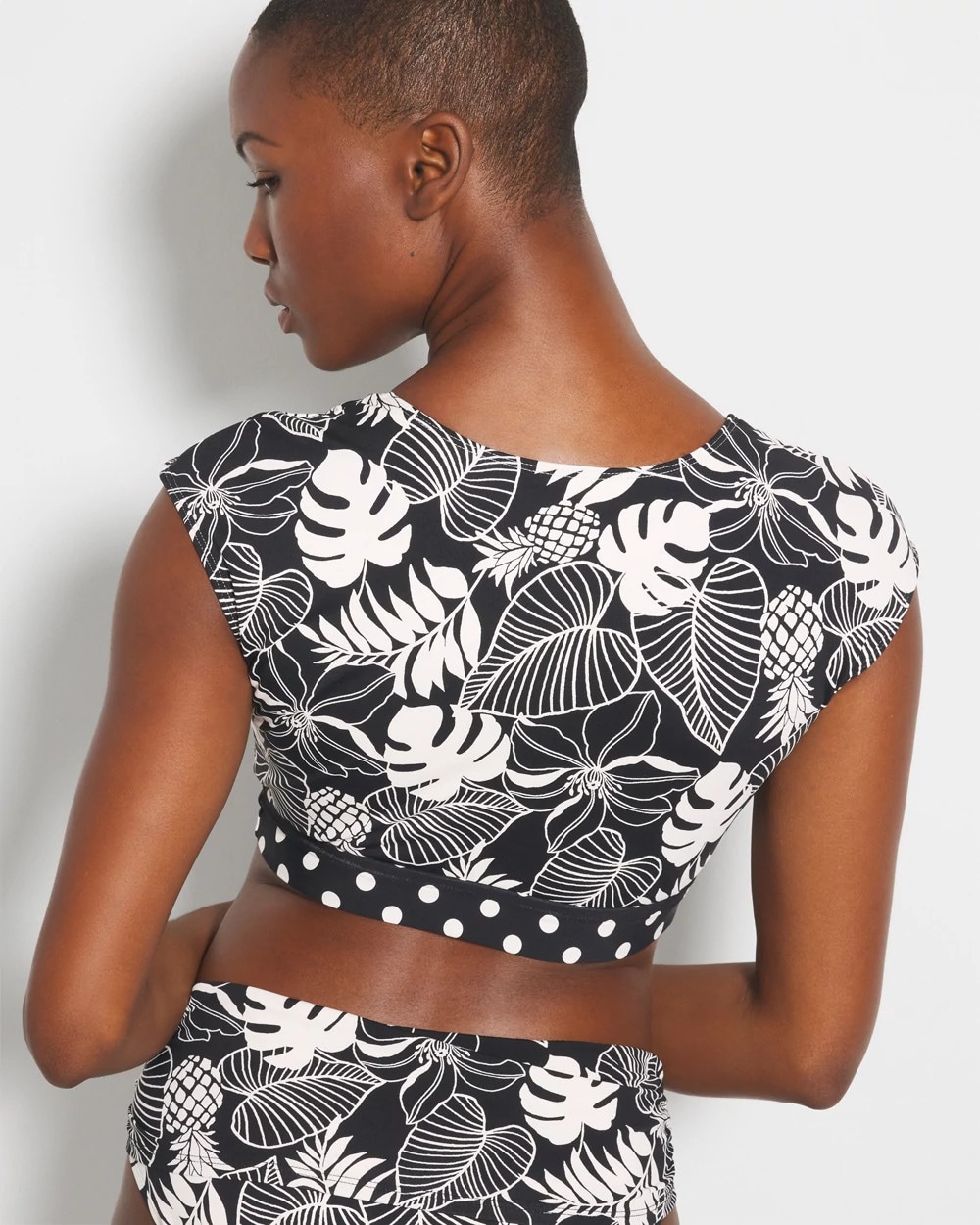 Double Trouble Cap-Sleeve Crop Top