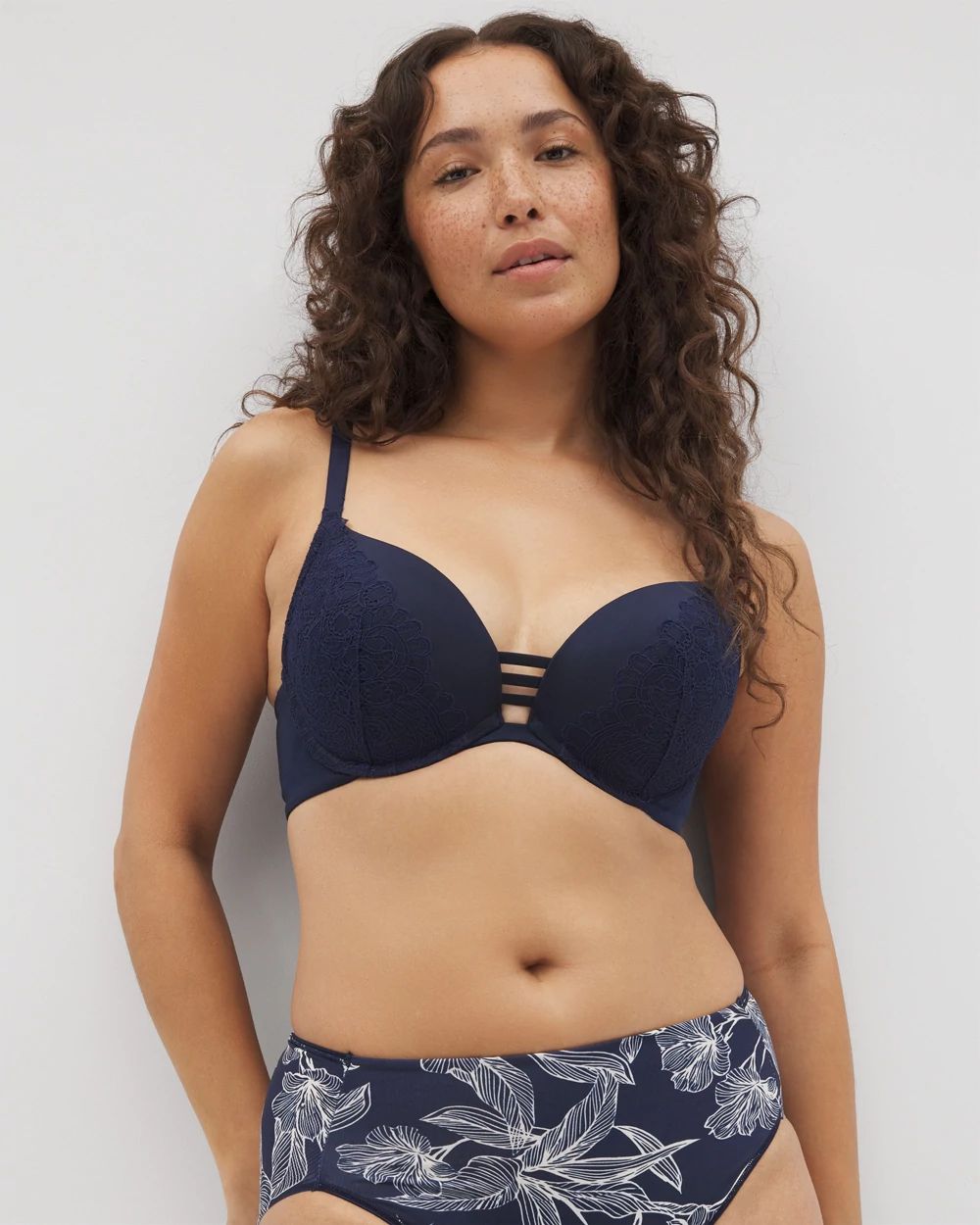 Stunning Push-up Plunge Bra with Lace
