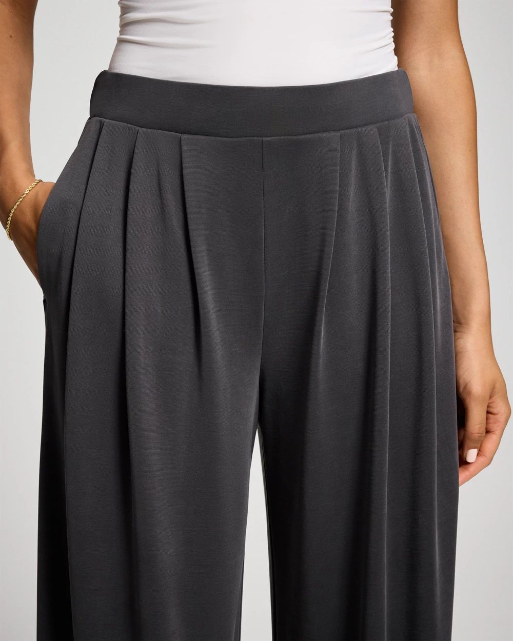 Modern Modal Wide Leg Pants click to view larger image.
