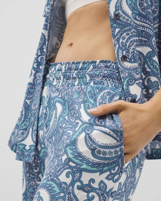 Cropped Pajama Pants click to view larger image.