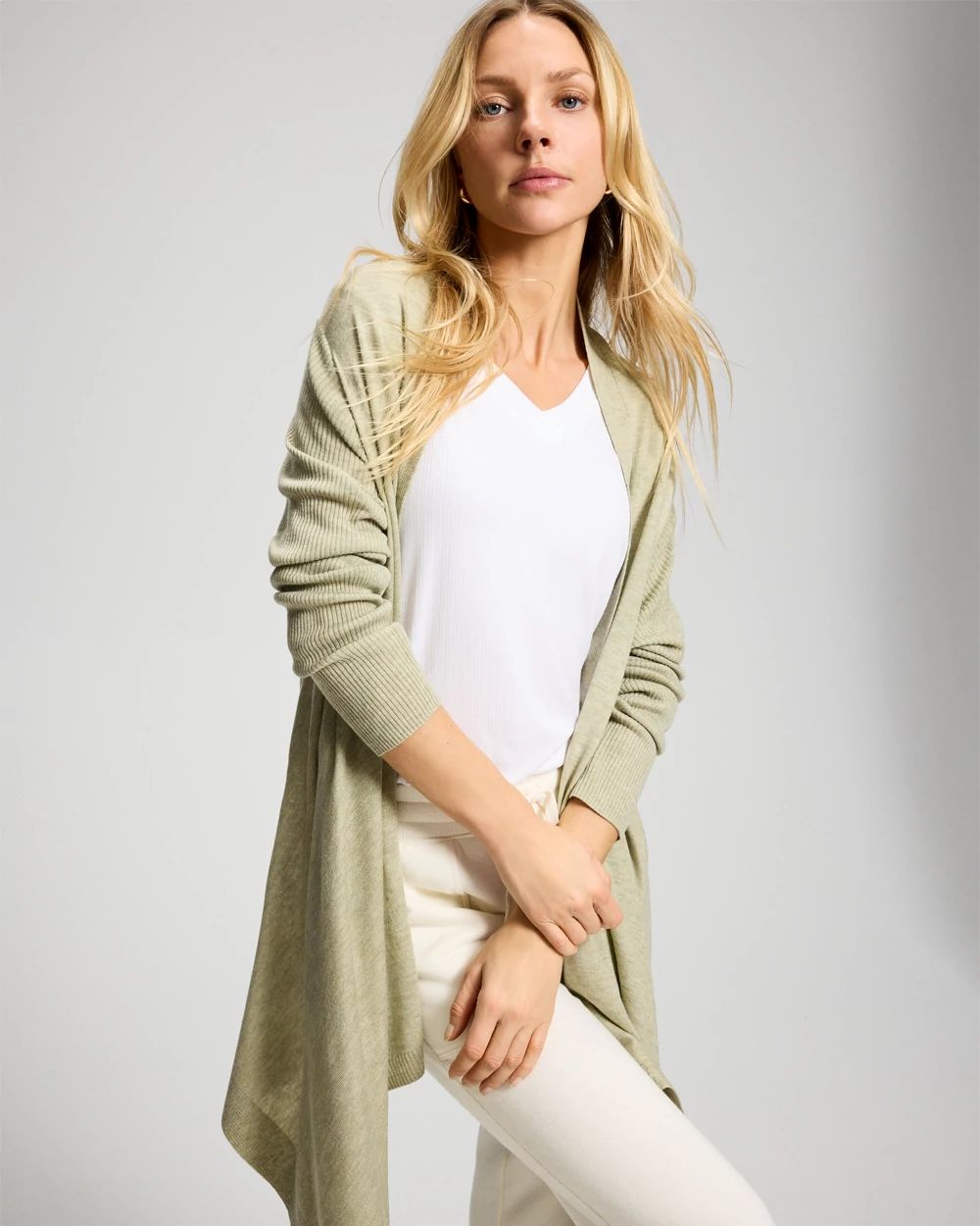 Lightweight Knit Sweater Wrap click to view larger image.