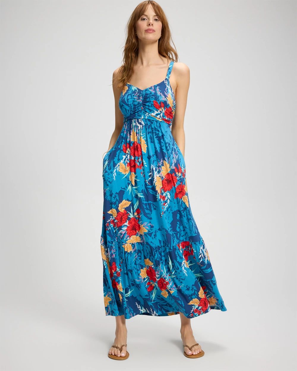 Soft Jersey Tiered Maxi Bra Dress